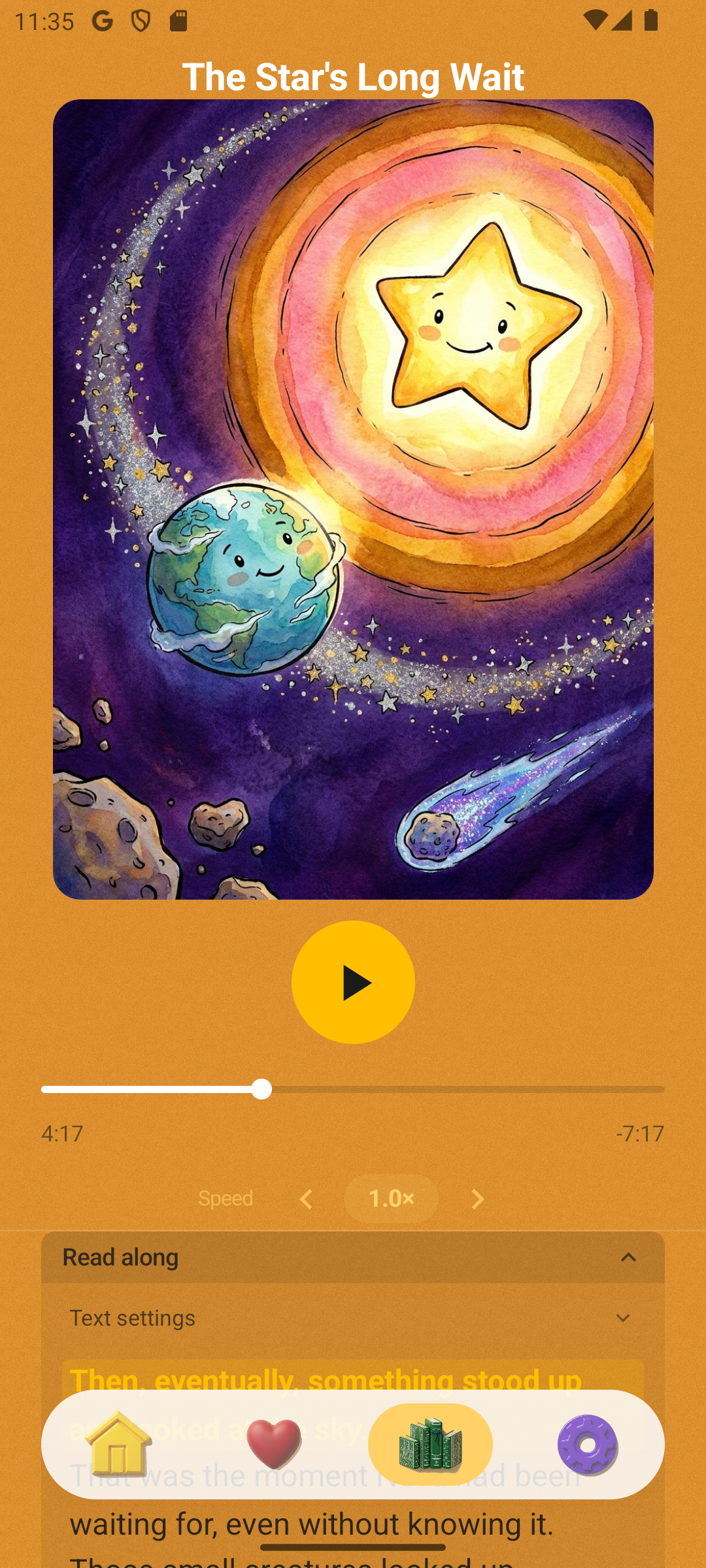 Android Story screen